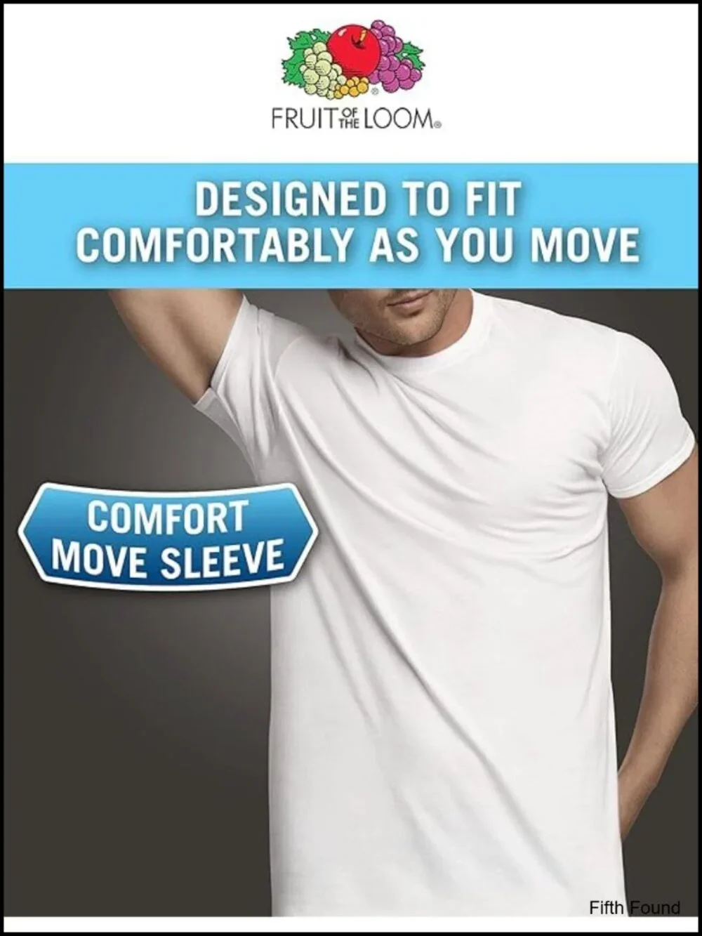 Men's 6-Pack Cotton Crew Undershirts - Tag Free Moisture Wicking Tees